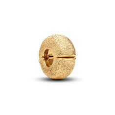 Pandora Textured Mini Gold-Plated Clip Charm