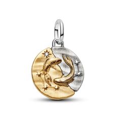 Pandora ME Pisces Zodiac Two-Tone Medallion Charm 1