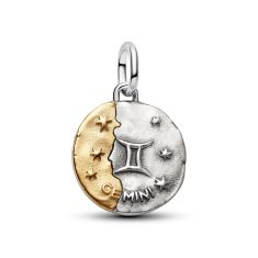 Pandora ME Gemini Zodiac Two-Tone Medallion Charm