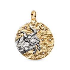 Pandora ME Taurus Zodiac Oversized Two-Tone Medallion Charm 1