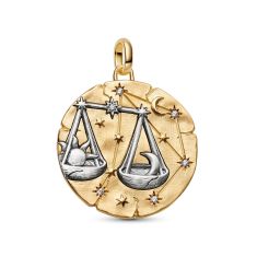 Pandora ME Libra Zodiac Oversized Two-Tone Medallion Charm 1