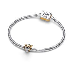 Pandora - Disney, Princess Jasmine Rajah Lab-Grown Diamond Two-Tone Charm