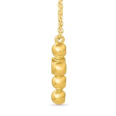 1/20ct Diamond 10k Yellow Gold Cross Pendant Necklace - 80th Anniversary Bubble Collection