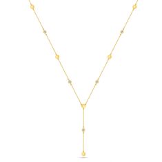 1/3ctw Diamond 10k Yellow Gold Lariat Necklace - 80th Anniversary Bubble Collection 1