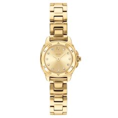 COACH Kitt Crystal Accent Dial Gold-Tone Stainless Steel Bracelet Watch 21mm - 14504728 COACH Kitt Crystal Accent Dial Gold-Tone Stainless Steel Bracelet Watch 21mm - 14504728