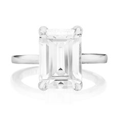 Simply TACORI 1/8ctw Emerald Solitaire Platinum Engagement Ring Setting