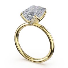 TACORI Sculpted Crescent Emerald Sculpted Petal-Pavé-Prong Solitaire Ring Setting in 18k Yellow Gold TACORI Sculpted Crescent Emerald Sculpted Petal-Pavé-Prong Solitaire Ring Setting in 18k Yellow Gold