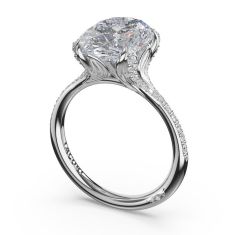 TACORI Sculpted Crescent Oval Petal-Crown Pavé Intense Solitaire Ring Setting in Platinum TACORI Sculpted Crescent Oval Petal-Crown Pavé Intense Solitaire Ring Setting in Platinum
