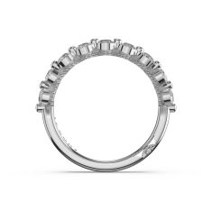 TACORI Sculpted Crescent 3/8ctw Round Diamond Platinum Wedding Band, 2.50mm