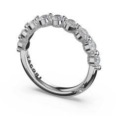 TACORI Sculpted Crescent 3/8ctw Round Diamond Platinum Wedding