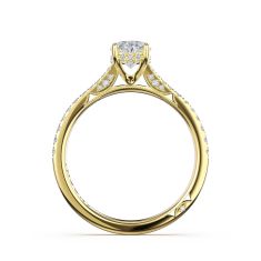Simply TACORI 1/3ctw Diamond Oval Solitaire 18k Yellow Gold Engagement Ring Setting