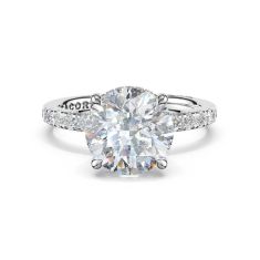 Simply TACORI 3/8ctw Diamond Round Solitaire Platinum Engagement Ring Setting