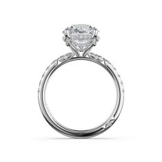 Simply TACORI 3/8ctw Diamond Round Solitaire Platinum Engagement Ring Setting