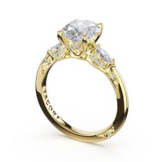 Simply TACORI 3/8ctw Diamond Oval Three-Stone 18k Yellow Gold Engagement Ring Setting Simply TACORI 3/8ctw Diamond Oval Three-Stone 18k Yellow Gold Engagement Ring Setting