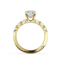 TACORI Sculpted Crescent 1/3ctw Diamond Oval Solitaire 18k Yellow Gold Engagement Ring Setting