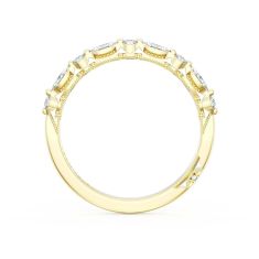 TACORI Sculpted Crescent 1/3ctw Marquise and Round Diamond 18k Yellow Gold Wedding Band, 2.20mm