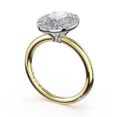 TACORI Founder's Collection 1/6ctw Oval Bloom Two-Tone Engagement Ring Setting TACORI Founder's Collection 1/6ctw Oval Bloom Two-Tone Engagement Ring Setting