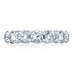 TACORI Classic Crescent RoyalT 5ctw Round Diamond Platinum Eternity Band - Size 7.5