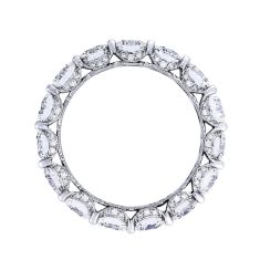 TACORI Classic Crescent RoyalT 5ctw Round Diamond Platinum Eternity Band - Size 7.5