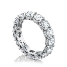 TACORI Classic Crescent RoyalT 5ctw Round Diamond Platinum Eternity Band - Size 7.5 TACORI Classic Crescent RoyalT 5ctw Round Diamond Platinum Eternity Band - Size 7.5