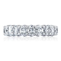 TACORI Classic Crescent RoyalT 3 1/3ctw Oval Cut Diamond Platinum Eternity Band - Size 5.5