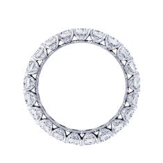 TACORI Classic Crescent RoyalT 3 1/3ctw Oval Cut Diamond Platinum Eternity Band - Size 5.5