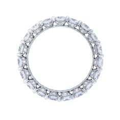 TACORI Classic Crescent RoyalT 3 1/3ctw Round Diamond 18k White Gold Eternity Band - Size 7.5