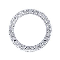 TACORI Classic Crescent RoyalT 4ctw Emerald Diamond Platinum Eternity Band - Size 7.5
