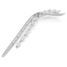 Swarovski Mesmera Mixed-Cut Zirconia Brooch, Rhodium-Plated