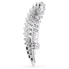 Swarovski Vienna Mixed-Cut Zirconia Feather Brooch, Rhodium-Plated