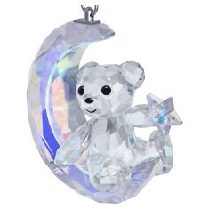 Swarovski Crystal Kris Bear Moon Ornament