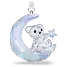 Swarovski Crystal Kris Bear Moon Ornament