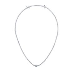 8ctw ECONIC Star Round Lab Grown Diamond 14k White Gold Tennis Necklace - 80th Anniversary Collection