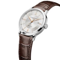 Baume & Mercier Classima 10853 Automatic Silver Dial Brown Leather Strap Watch 40mm - M0A10853