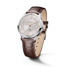 Baume & Mercier Classima 10853 Automatic Silver Dial Brown Leather Strap Watch 40mm - M0A10853