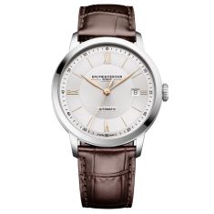 Baume & Mercier Classima 10853 Automatic Silver Dial Brown Leather Strap Watch 40mm - M0A10853 Baume & Mercier Classima 10853 Automatic Silver Dial Brown Leather Strap Watch 40mm - M0A10853
