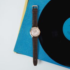 Baume & Mercier Classima 10857 Quartz Silver Dial Brown Leather Strap Watch 40mm - M0A10857