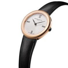 Joia de Baume & Mercier 10849 Quartz Silver Dial Black Leather Strap Watch 28mm - M0A10849
