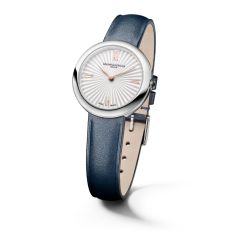 Joia de Baume & Mercier 10849 Quartz Silver Dial Blue Leather Strap Watch 28mm - M0A10847