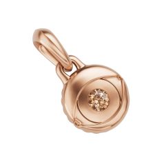 Men's David Yurman Evil Eye Amulet in 18K Rose Gold with Cognac Diamond, 15mm 1