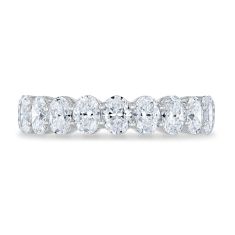 2 1/5ctw Oval Diamond 14k White Gold Wedding Band