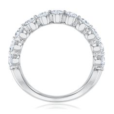 2 1/5ctw Oval Diamond 14k White Gold Wedding Band