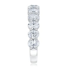 2 1/5ctw Oval Diamond 14k White Gold Wedding Band