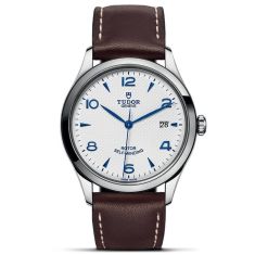 1926 Opaline and Blue Dial Brown Leather Strap Watch 39mm - M91550-0010 1926 Opaline and Blue Dial Brown Leather Strap Watch 39mm - M91550-0010