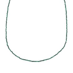 NARRATIVE Malachite 10k Yellow Gold 2mm Beaded Necklace 1