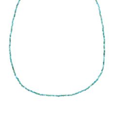NARRATIVE Turquoise 10k Yellow Gold 2mm Beaded Necklace 1