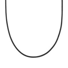 NARRATIVE Black Waxed Cord Sterling Silver Necklace 1