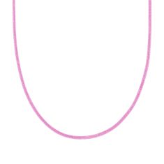NARRATIVE Pink Waxed Cord Sterling Silver Necklace 1