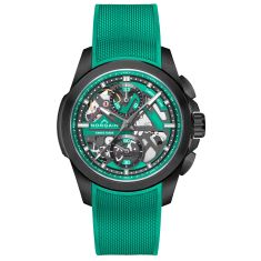 Gucci Interlocking Chronograph Green Dial Rubber Strap Watch 41mm
