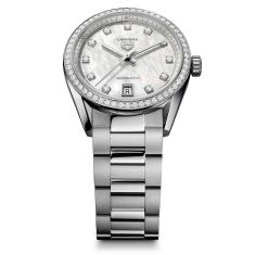 TAG Heuer CARRERA Date Automatic Diamond Mother-of-Pearl Dial Stainless Steel Watch 36mm - WBN231E.BA0001